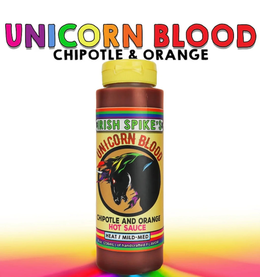 Irish Spike’s Unicorn Blood Chipotle and Orange Hot Sauce