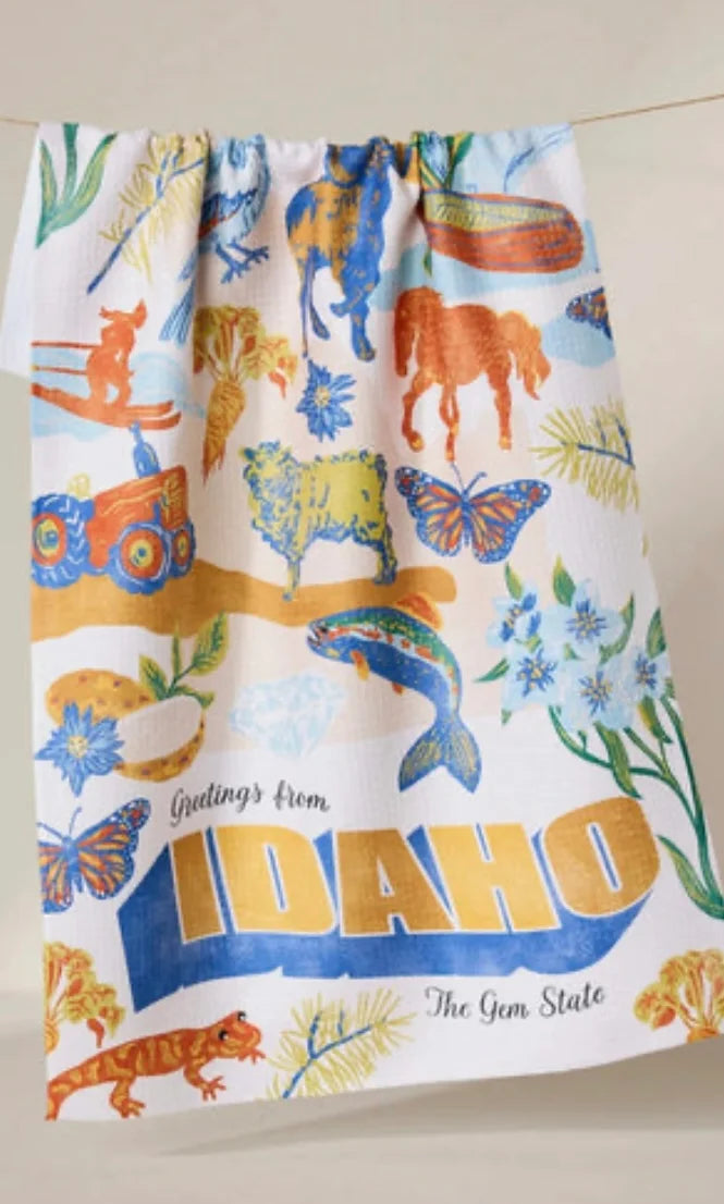 Greetings from Idaho! Tea Towel
