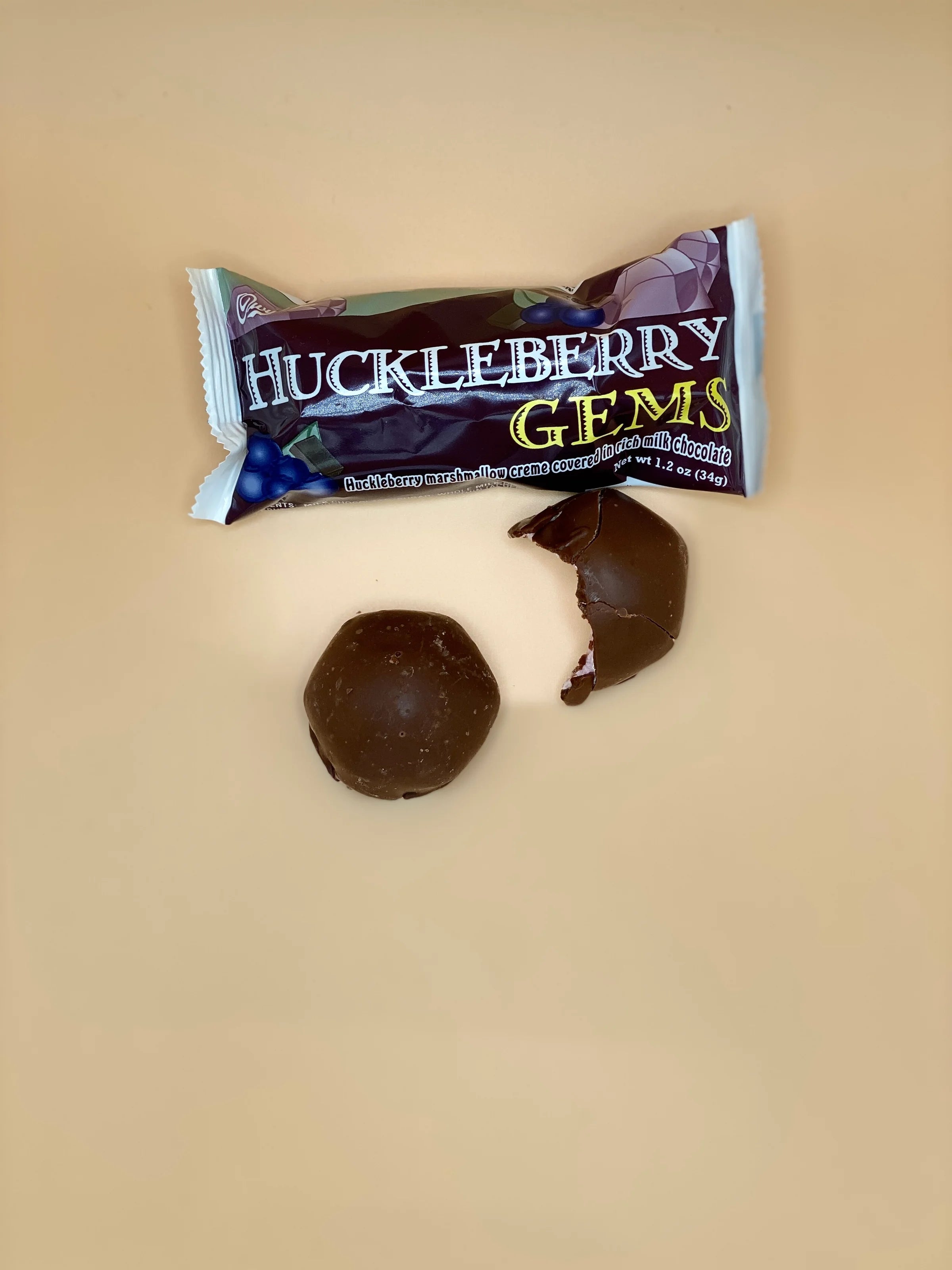 Huckleberry Gems Marshmallow Candy Bar
